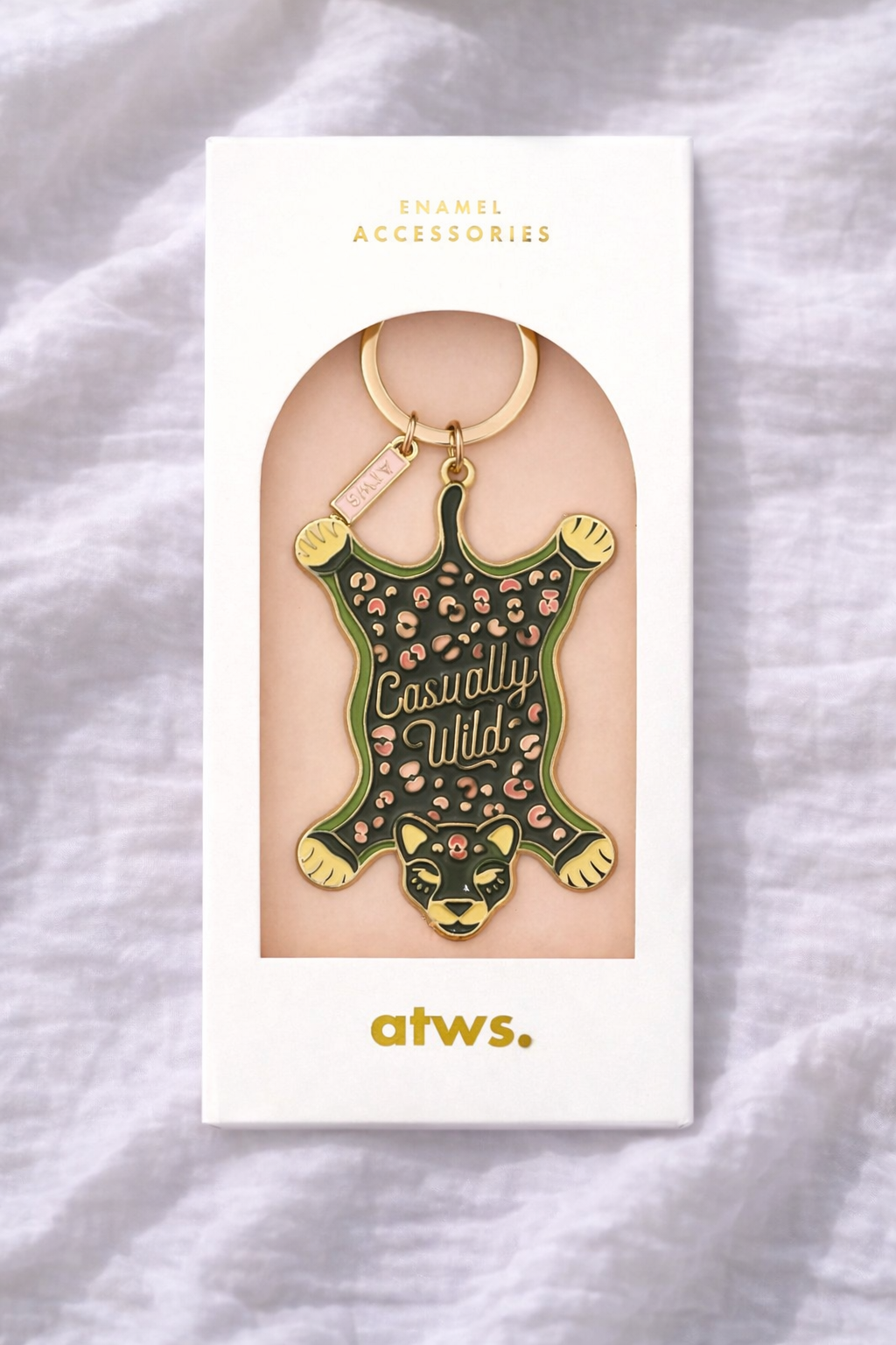 Casually Wild Leopard Keychain – Design Enamel Sleutelhanger