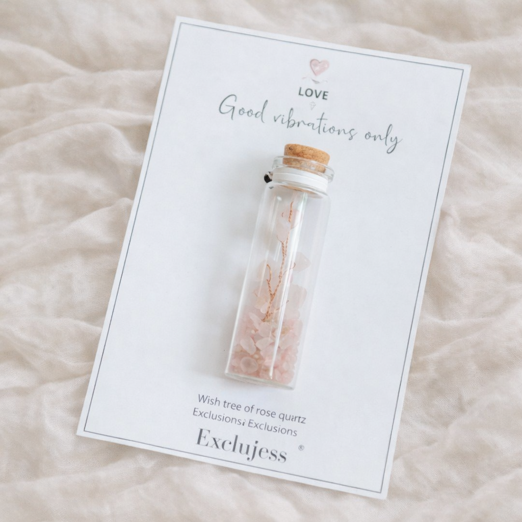 Wish Bottle Rose Quartz Tree – Good Vibrations Only