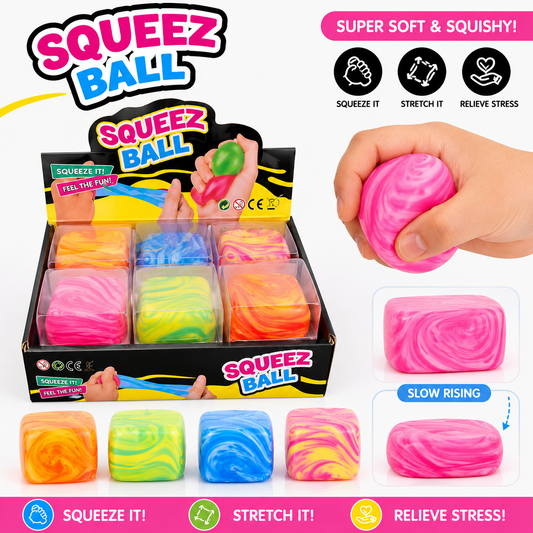 Squeez Ball – Marble Edition 🌈✨